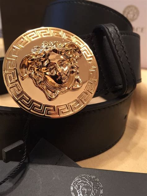 gold versace belt men